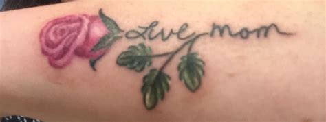 Rose Tattoo With Moms Signature Rose Tattoo Cute Tattoos Mom Tattoos
