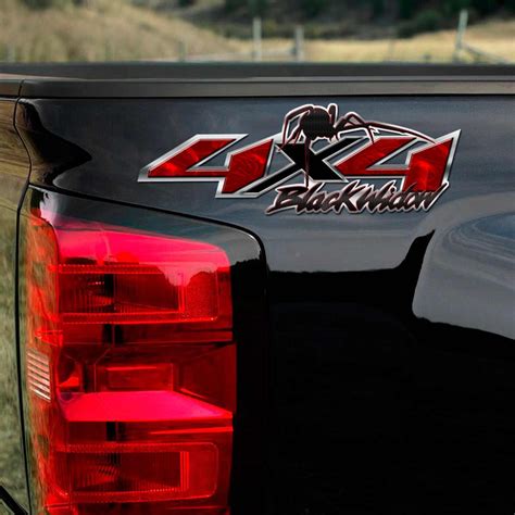 Black Widow 4x4 Truck Decals Silverado Chevy Stickers