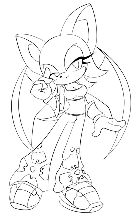 Sonic And Rouge Coloring Pages