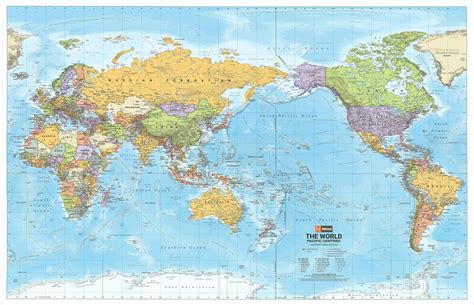 Buy World Hema Political Pacific Centred Supermap Wall Map