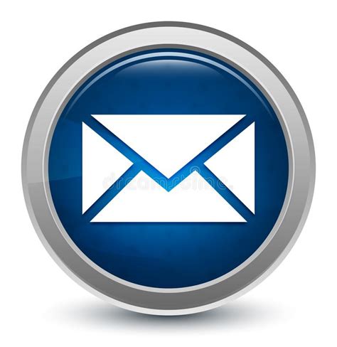 Email Icon Starburst Shiny Blue Round Button Illustration Design