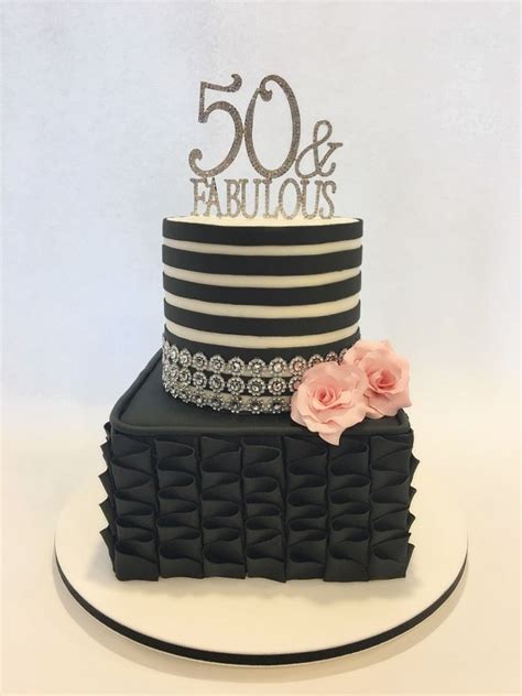 Choose from pink and gold decorations, tableware and party accessories. 50th Birthday Black, white and pink with ruffles and ...