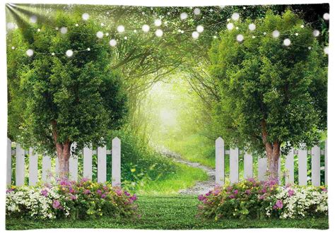 Buy Funnytree 7x5ft Spring Backdrop Wonderland Pathway Tree Forest