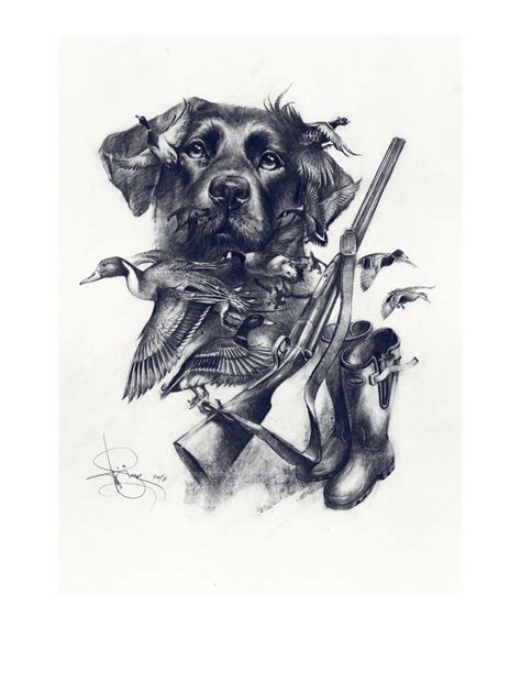 Hunting Dog Drawing At Explore Collection Of