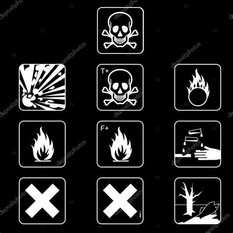 Chemicals Hazard Symbols Stock Vector Image By ©ngaga35 31026215