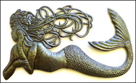 Mermaid Sculpture Mermaid Metal Sculpture Art And Collectibles Art