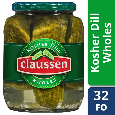 Claussen Kosher Dill Pickle Wholes 32 Fl Oz Jar