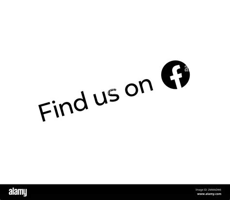 Facebook Find Us On Facebook Black Rotated White Background Logo