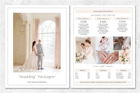 Free photography marketing templates for photoshop can be easily edit. Wedding Photography Pricing Guide Template