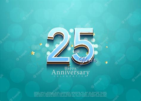 25 Aniversario Con Fondo De Burbuja Transparente Vector Premium