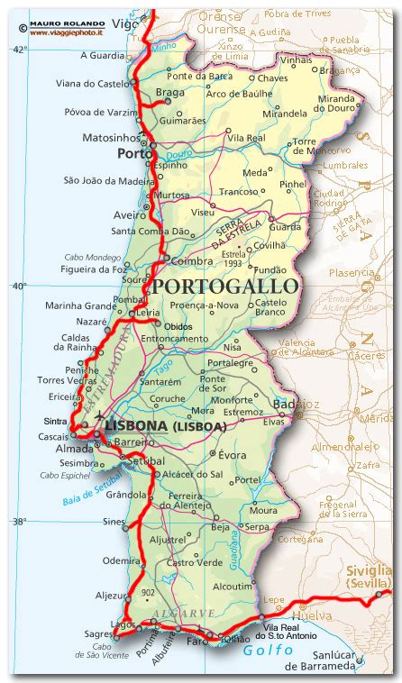 Cartina Portogallo