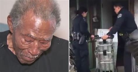 Cops Find Yr Old Veteran Warming His House With Gas Stove Go Above Call Of Duty To Give Him