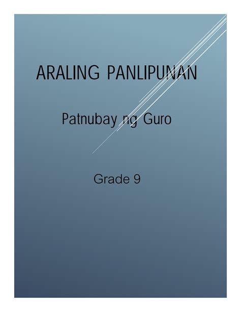 Araling Panlipunan Grade 9 Palawan Blogon Pahina 1 293 Online