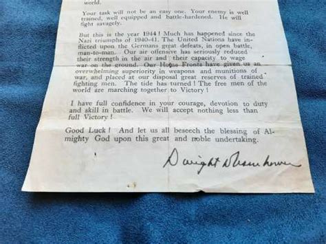 D Day Shaef Eisenhower Letter To The Troops