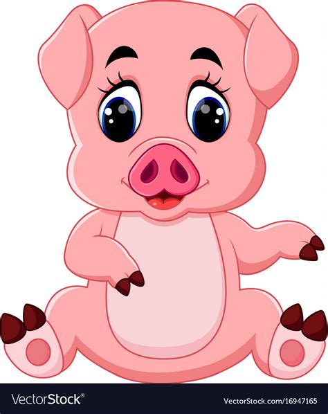 Cute Cartoon Baby Pig