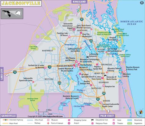 Map Of Jacksonville Florida Area Zarla Kathryne