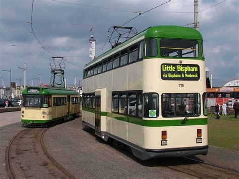 Double Deck Tram Rail Europe Old Tractors Blackpool England