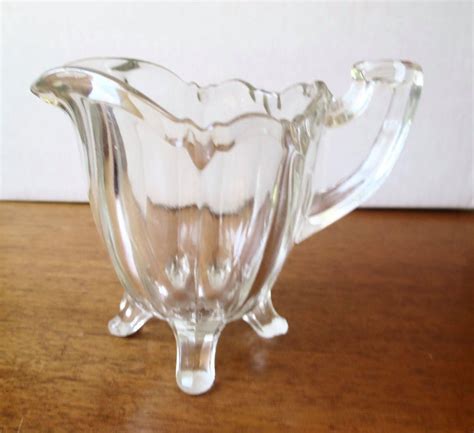Federal Glass Creamer Footed Panel Design 1920 S Classic Etsy Antique Glassware Vintage
