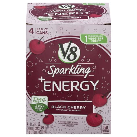 Save On V8 Sparkling Energy Black Cherry 4 Ct Order Online Delivery Giant