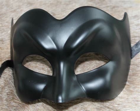 Black Batman Style Masquerade Mask Etsy
