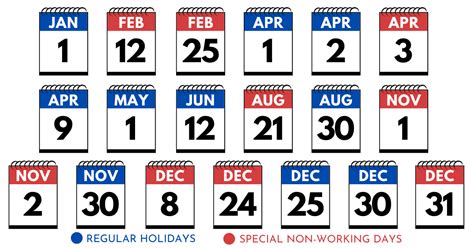 Philippine Holidays 2021 Regular Holidays And Special Non Working Days