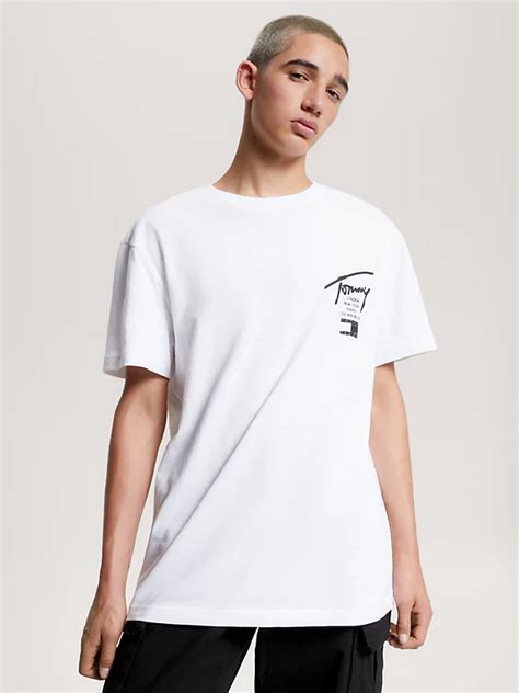 Back Logo Classic Fit T Shirt White Tommy Hilfiger