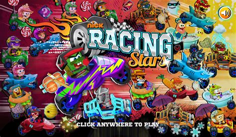 🕹️ Play Nick Racing Stars Game Free Online Cartoon Racing Game For Kids