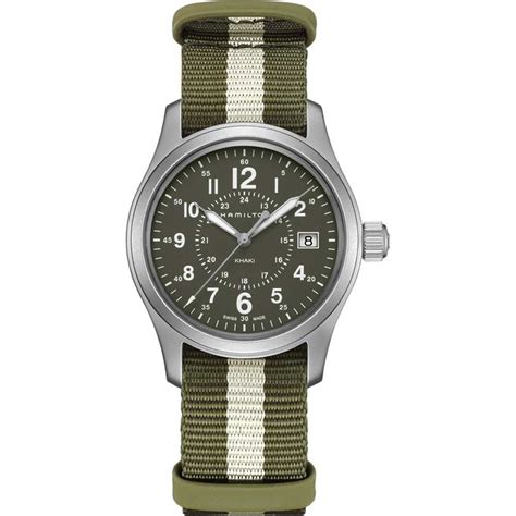 Hamilton Mens Khaki Field Quartz 38mm Nato Watch Watches From