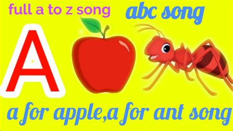 Abc Song Alphabets Song A For Apple Nursery Rhymes Youtube