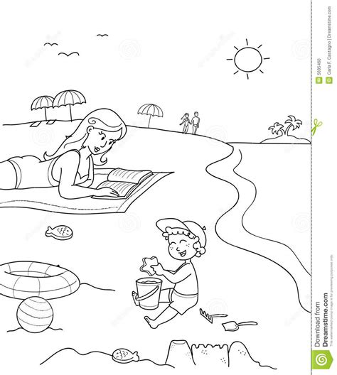 Beach Clipart Black And White And Look At Clip Art Images Clipartlook