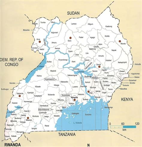 Detailed Map Of Uganda Uganda Detailed Map Maps Of All