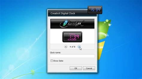 Cx Digital Clock Windows 7 Desktop Gadget Youtube