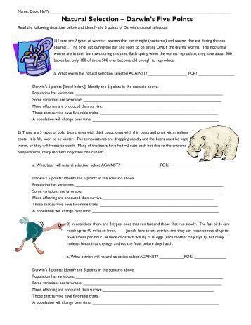 Applying worksheets indicates facilitating students to have the ability to solution questions about matters they've learned. Evolution and Natural Selection Worksheet 28  Darwin S Natural Selection Worksheet  in 2020 ...