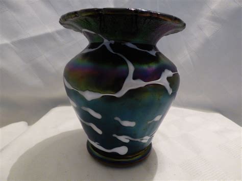 American Art Glass Vase From Suzieqs On Ruby Lane