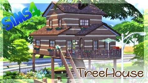 The Sims 4 Speedbuild Treehouse No Cc Youtube