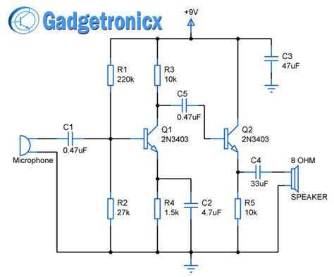 2 Stage Amplifier Circuit Using Transistors Gadgetronicx