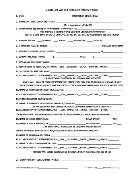 Sample last will and testament form with guidance notes. Will And Testament Template - Fill Online, Printable, Fillable, Blank | PDFfiller