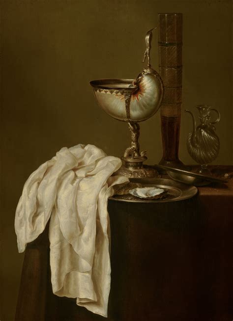 Still Life With A Nautilus Cup Willem Claesz Heda Artwork On Useum