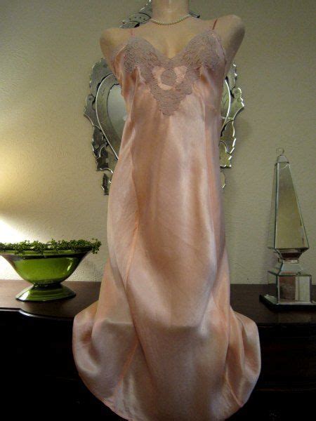 ebay liquid satin slips vtg 40s bias silk satin lace slip dress nightgown gown lace slip