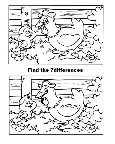 Printable Find 6 Differences Coloring Page Free Printable Coloring