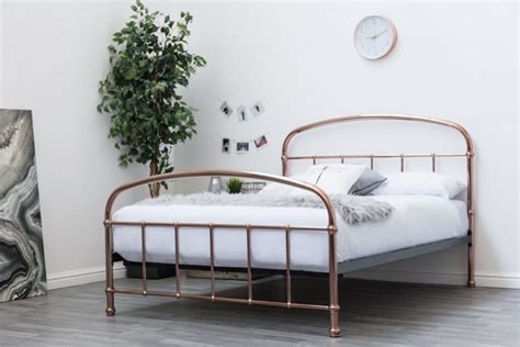 Sleep Design Lichfield 4ft6 Double Copper Finish Metal Bed Frame By Uk
