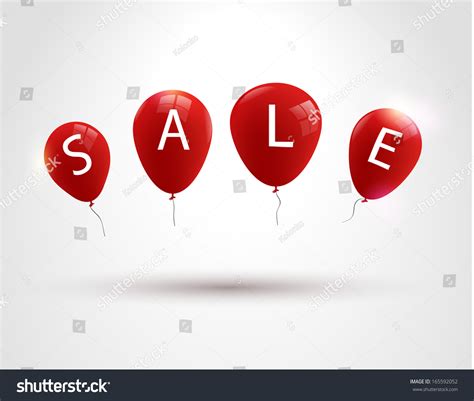 Red Baloons With Word Sale. Concept For Shops Store, Web And Other ...
