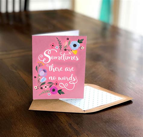 Sympathy Card Sometimes There Are No Words Greeting Card Etsy