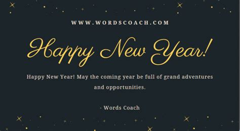 Happy New Year Inspirational Messages Word Coach