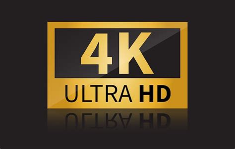 Premium Vector 4k Ultra Hd Sign Isolated On Black Background