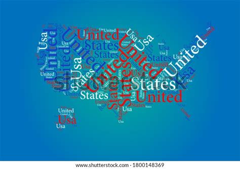 Usa Map Word Cloud Concept Stock Illustration 1800148369 Shutterstock
