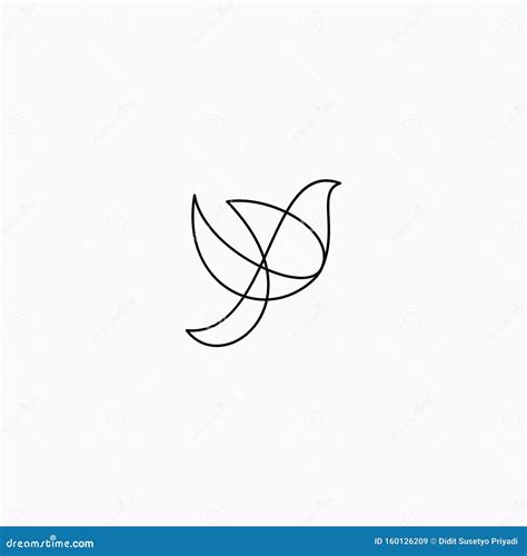 Bird Logo Vector Line Outline Monoline Stock Vector Illustration Of
