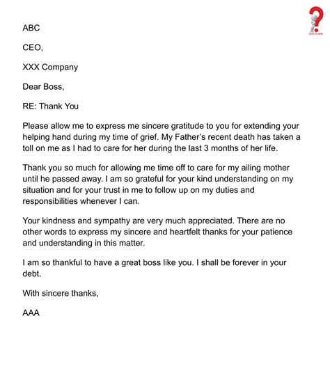 Thank You Letter To Boss Database Letter Template Col