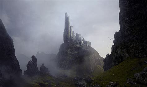 Artstation Castle In The Fog