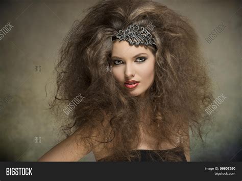 sexy girl curly hair image and photo free trial bigstock